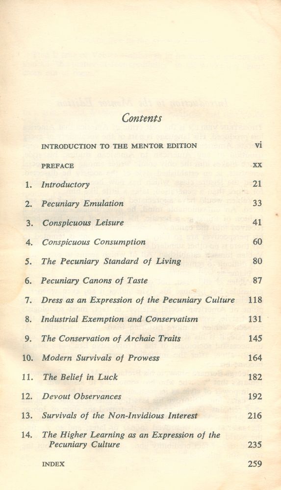 『THE THEORY OF THE LEISURE CLASS : An Economic Study of Institutions』 2