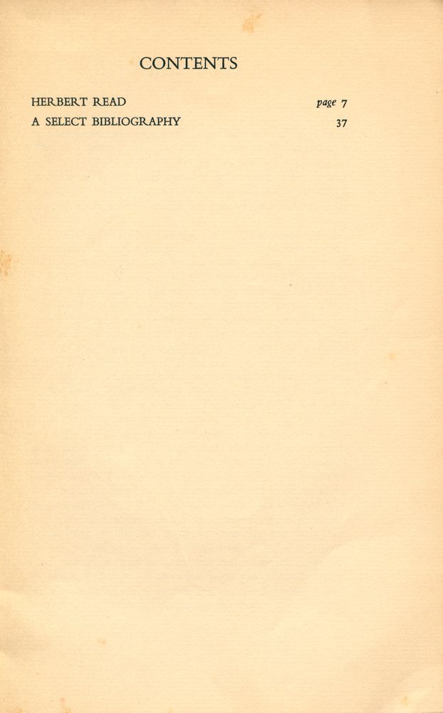 『HERBERT READ』 2