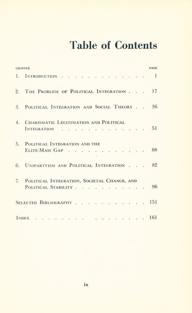 『A Theory of Political Integration』 2
