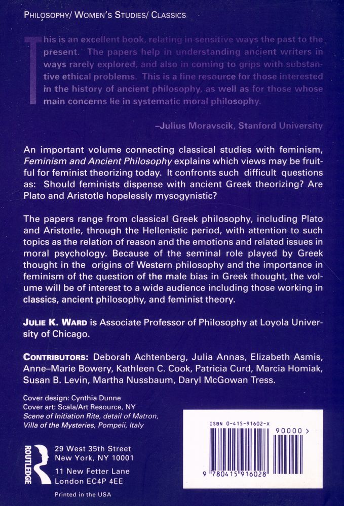 『FEMINISM AND ANCIENT PHILOSOPHY』 4
