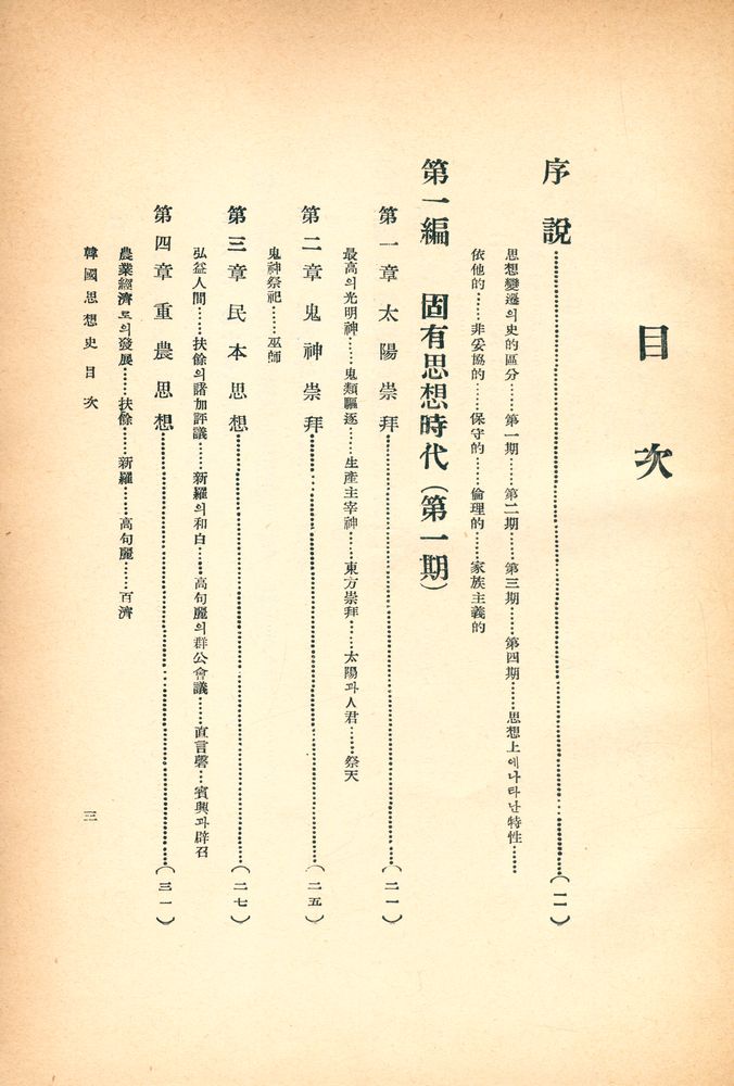 『韓國思想史(한국사상사)』 2