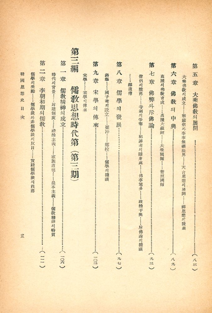 『韓國思想史(한국사상사)』 4