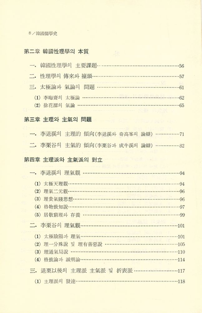 『韓國儒學史(한국유학사)』 3