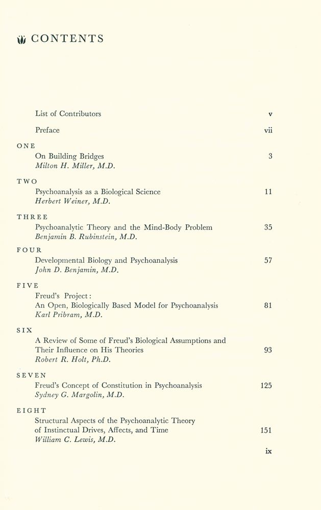 『Psychoanalysis and Current Biological Thought』 2