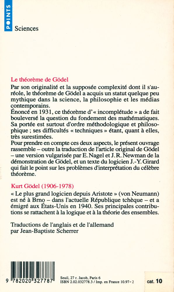 『Le théorème de Gödel』 4