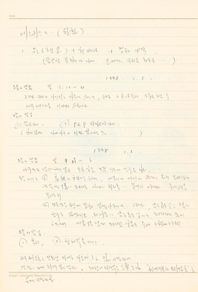 1997년부터 2003년까지 작성한 노트 7