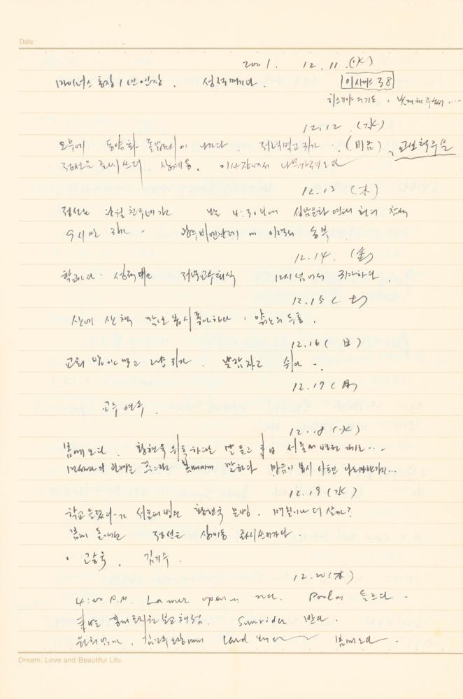 1997년부터 2003년까지 작성한 노트