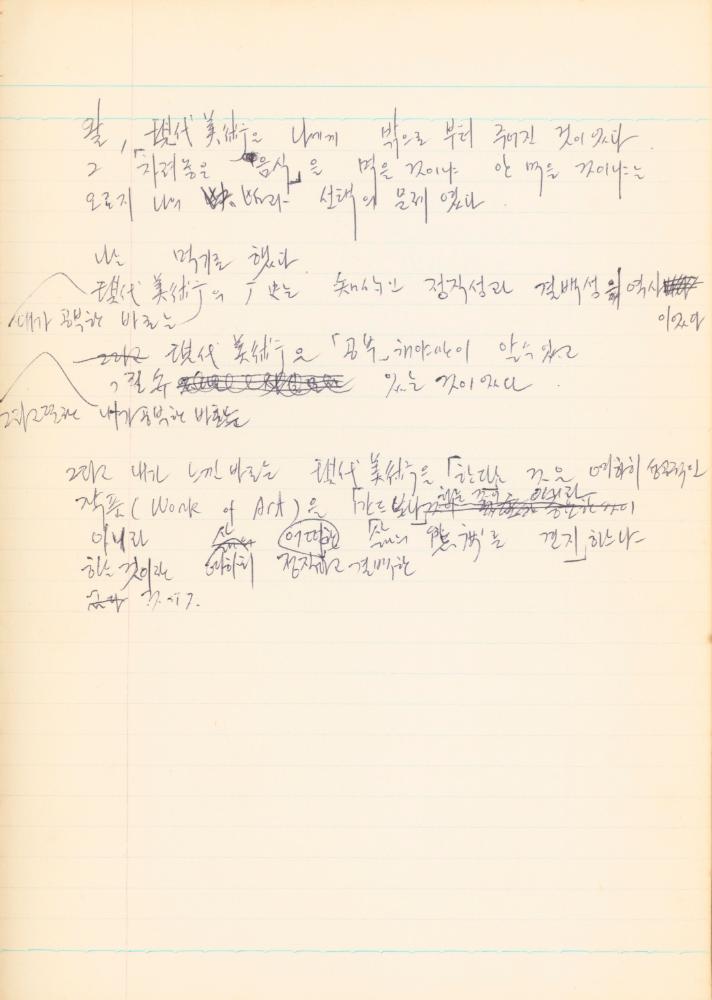 1978년 '르네상스(Renaissance) 미술(美術)과 사상(思想)' 노트