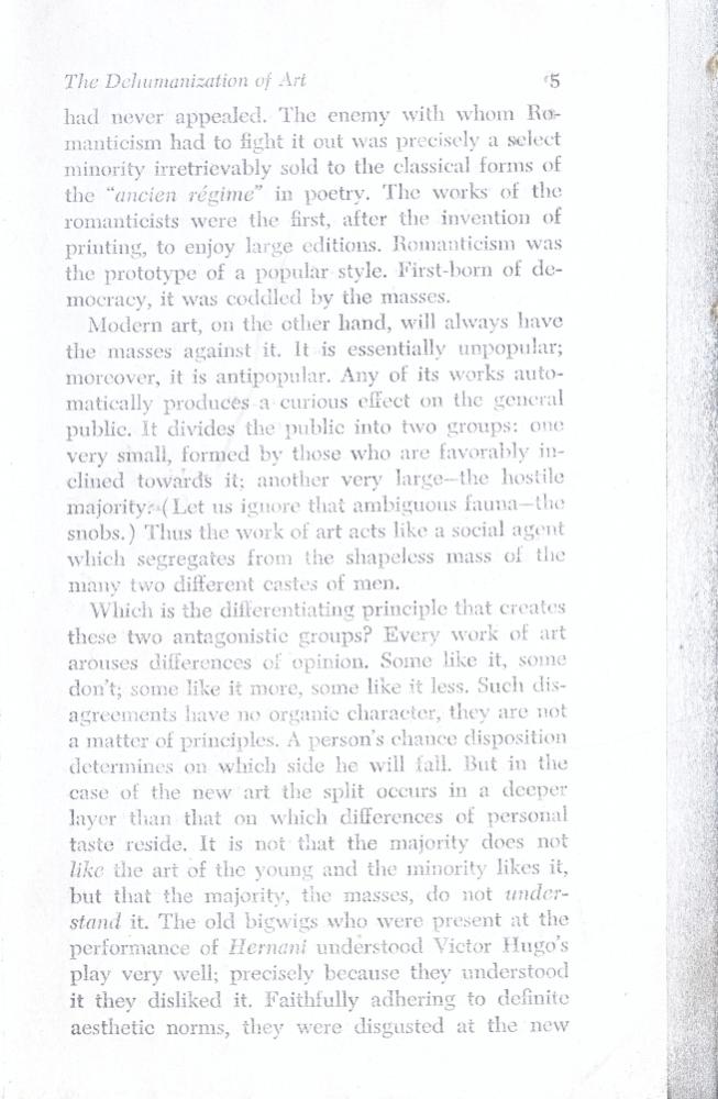 『The Dehumanization of Art』 4