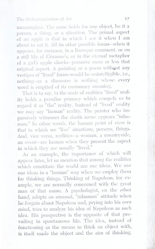 『The Dehumanization of Art』