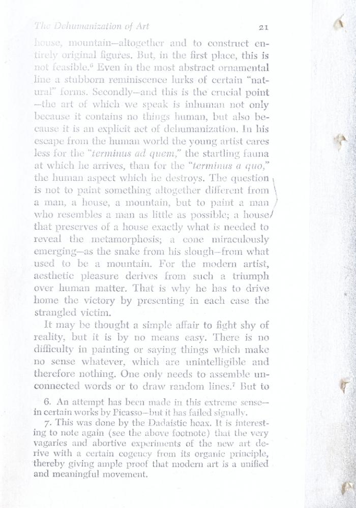 『The Dehumanization of Art』