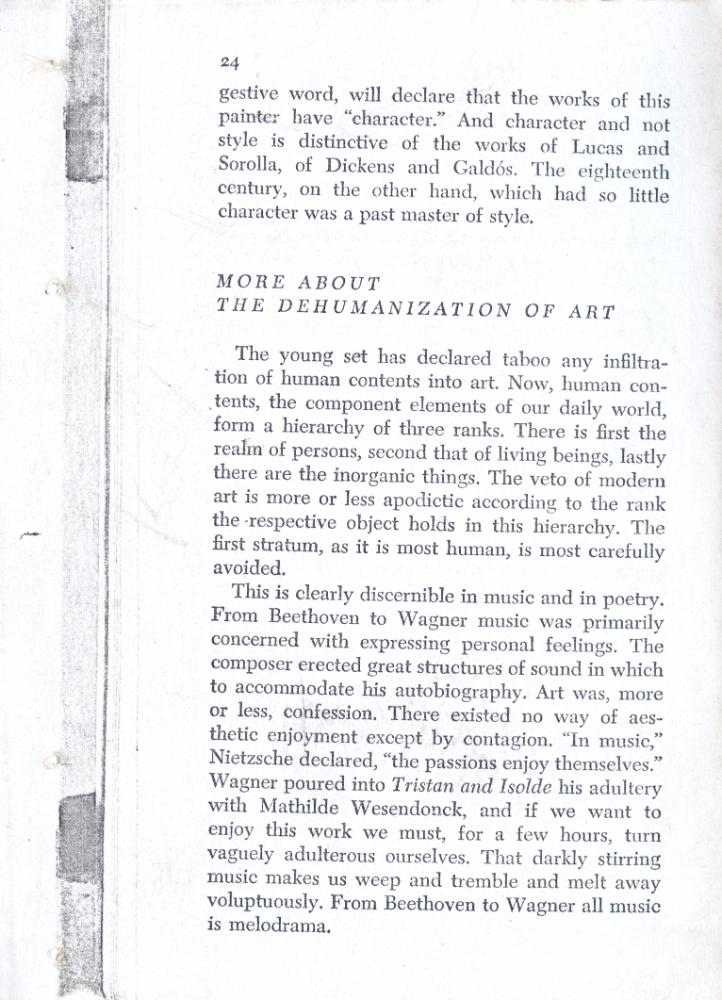 『The Dehumanization of Art』