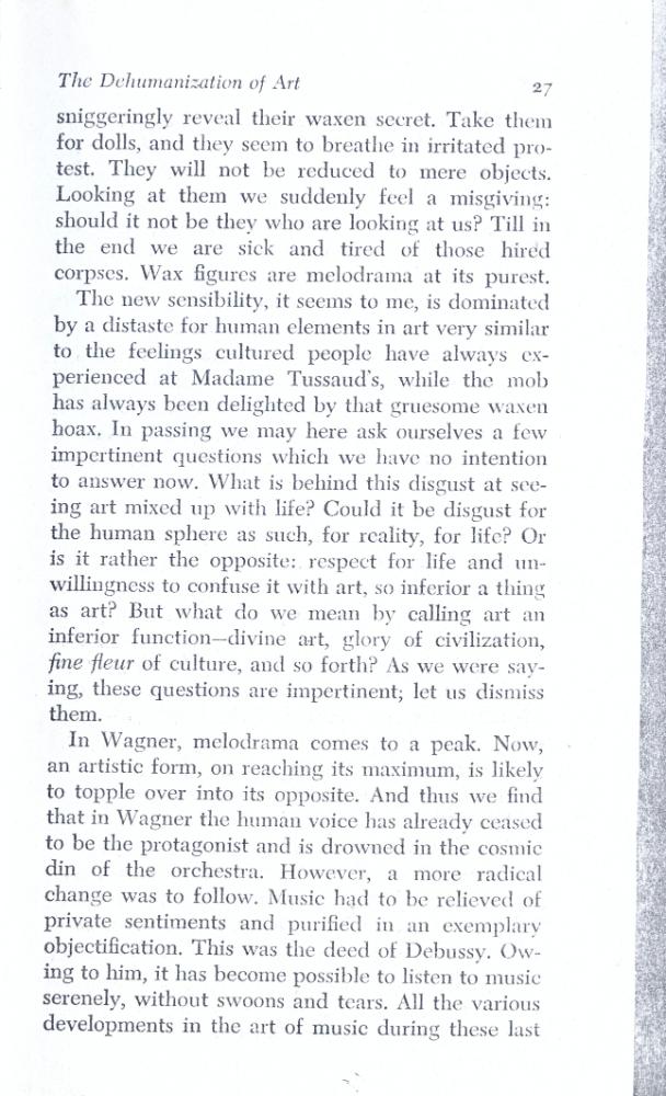 『The Dehumanization of Art』