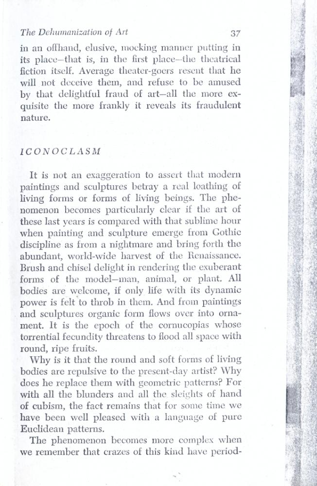 『The Dehumanization of Art』