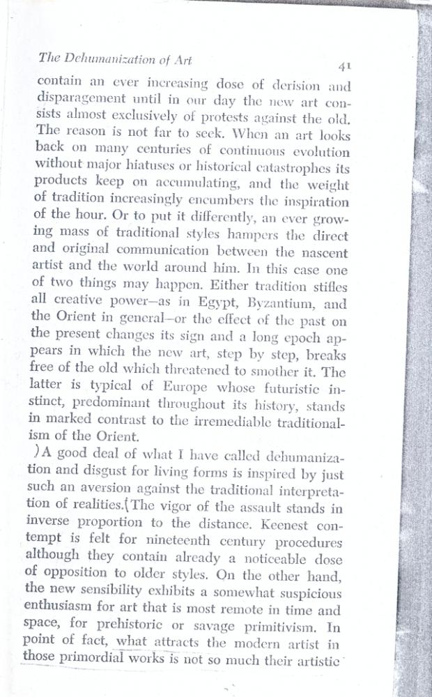 『The Dehumanization of Art』