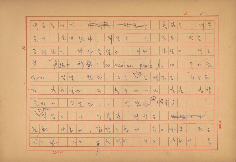 「마르셀 뒤샹의 레디메이드에 관한 연구」 초안 육필원고