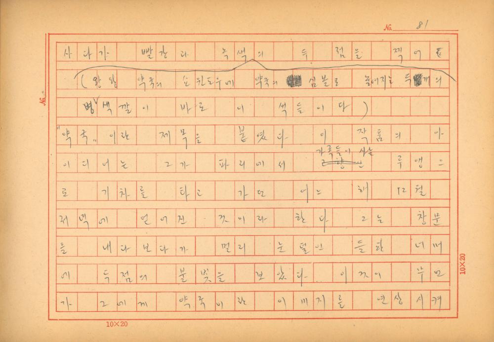 「마르셀 뒤샹의 레디메이드에 관한 연구」 초안 육필원고
