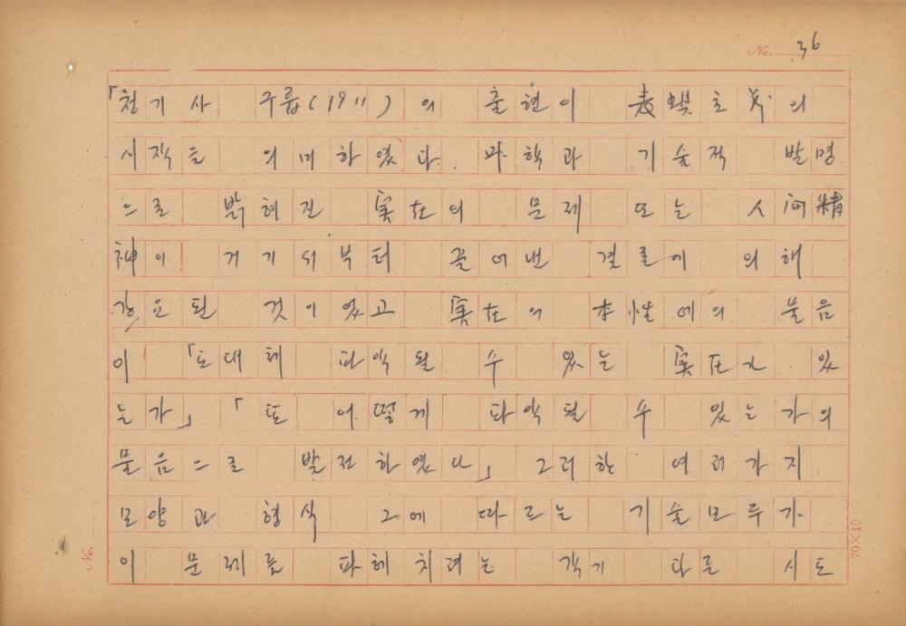 현대예술사상 특강(現代藝術思想 特講) 레포트 「現代藝術思想의 潮流와 그 展望(현대예술사상의 조류와 그 전망)」 육필원고
