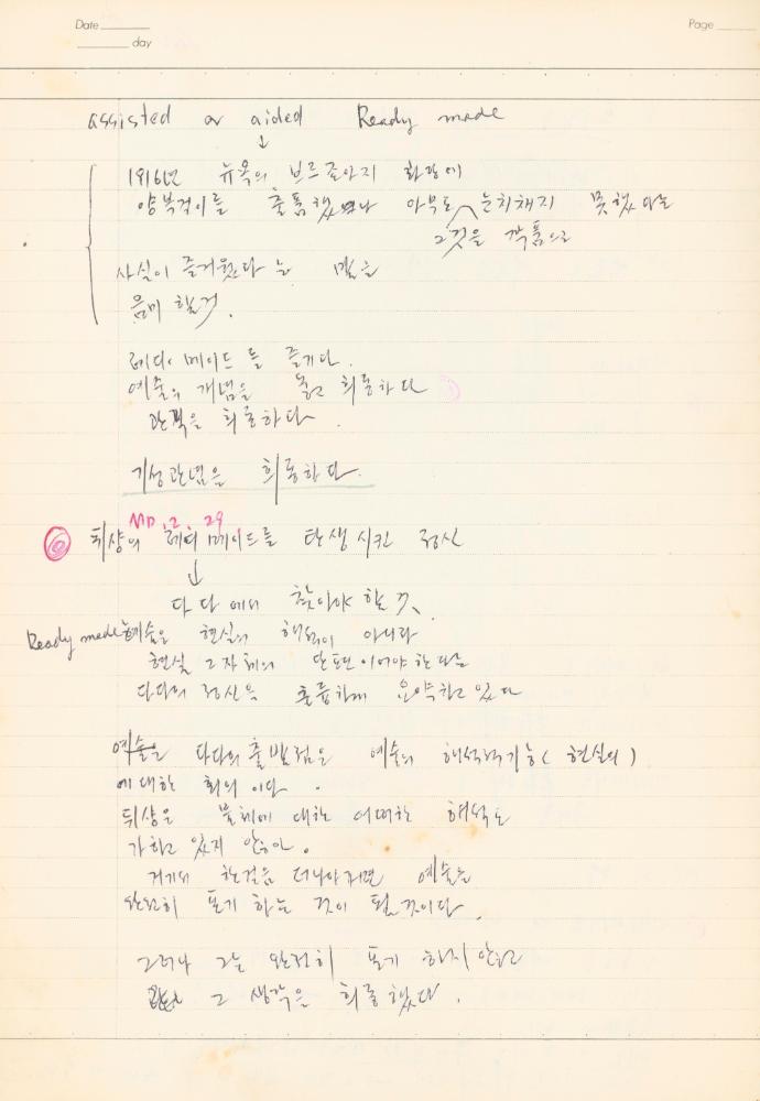 마르셀 뒤샹 관련 노트 6