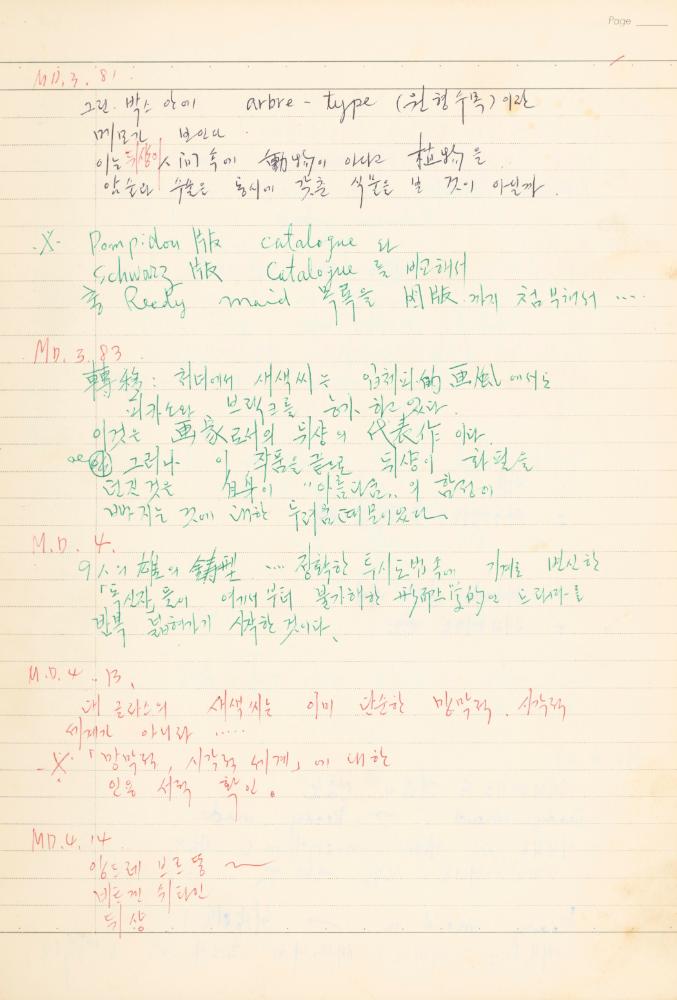 마르셀 뒤샹 관련 노트