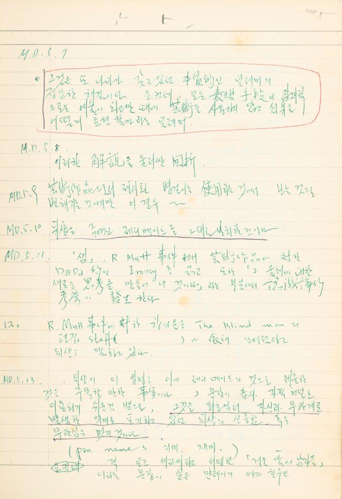 마르셀 뒤샹 관련 노트