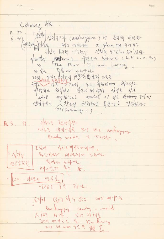 마르셀 뒤샹 관련 노트