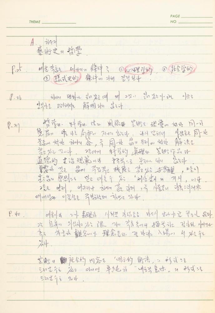 서양미술사 관련 1980년대 후반 1990년대 초 노트