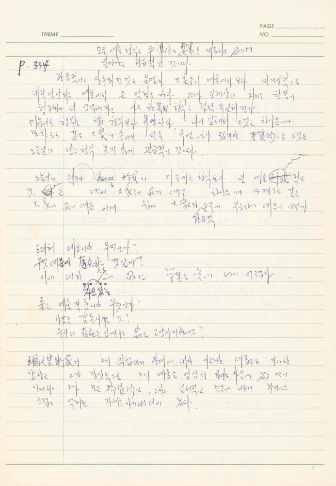 서양미술사 관련 1980년대 후반 1990년대 초 노트