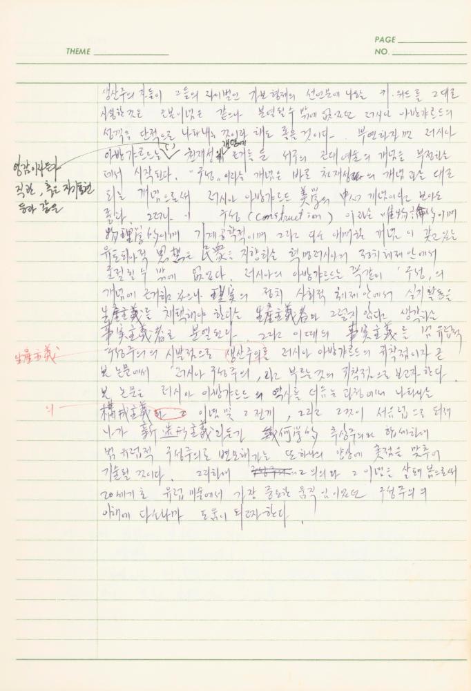 서양미술사 관련 1980년대 후반 1990년대 초 노트