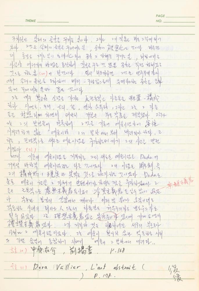 서양미술사 관련 1980년대 후반 1990년대 초 노트