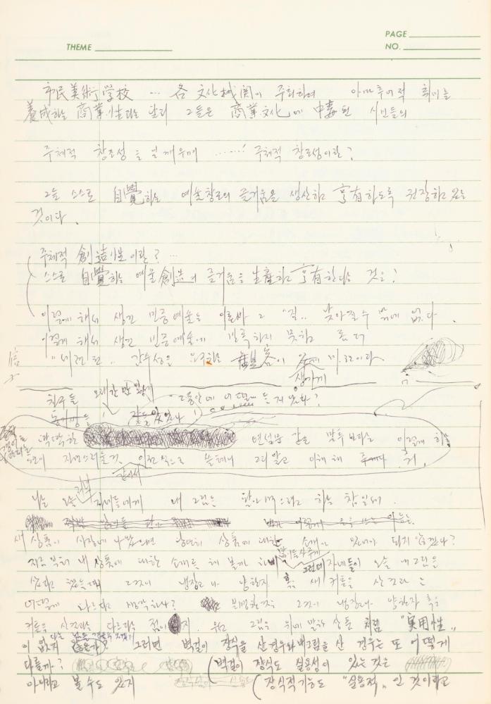 서양미술사 관련 1980년대 후반 1990년대 초 노트