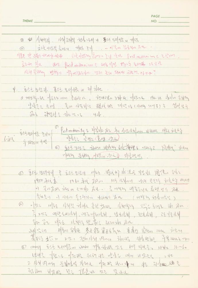 서양미술사 관련 1980년대 후반 1990년대 초 노트