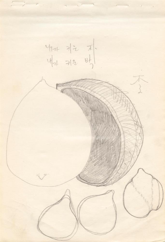 〈평면 오브제〉 관련 내용이 포함된 1970년대 김용익 노트