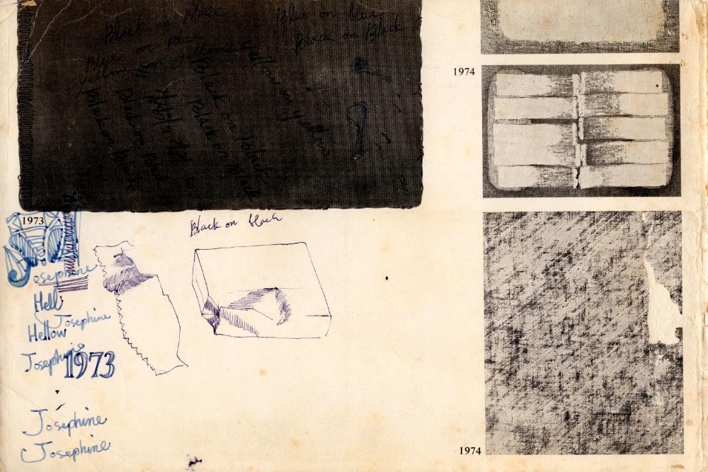 〈평면 오브제〉 관련 내용이 포함된 1970년대 김용익 노트