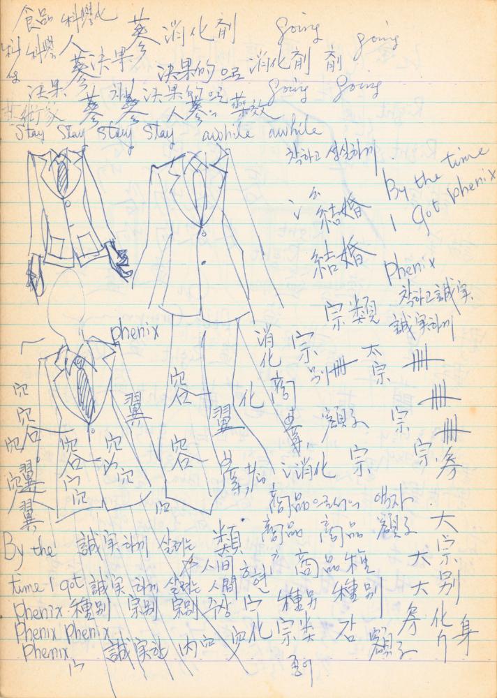 1973년경 홍익대학교 강의 관련 노트