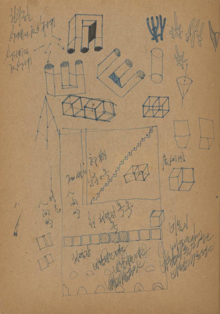 1973년경 홍익대학교 강의 관련 노트