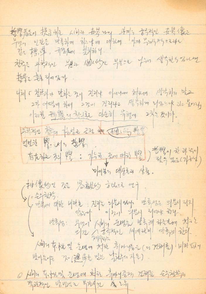 1973년경 작성한 노트 5