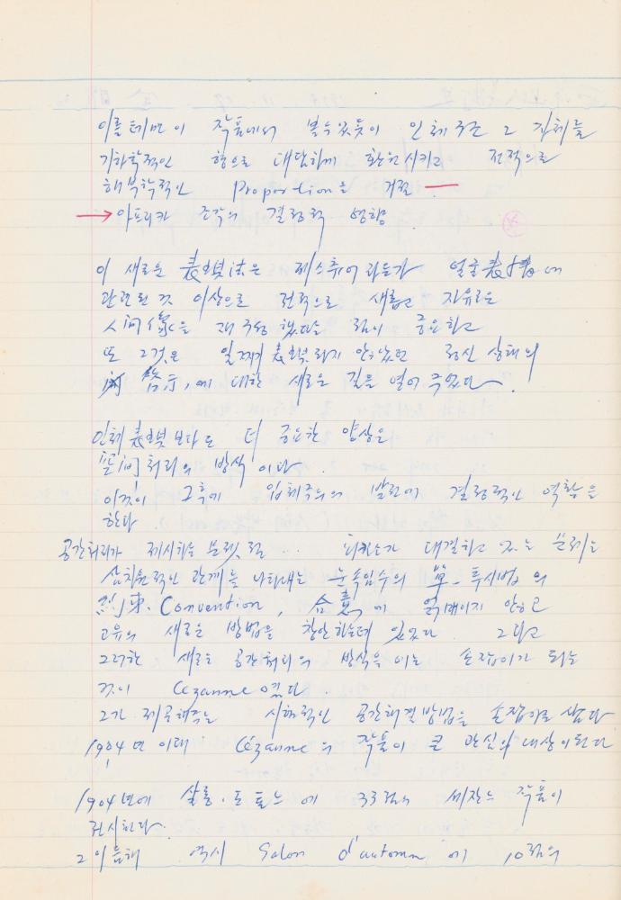 1978년 서양근대미술사 관련 노트