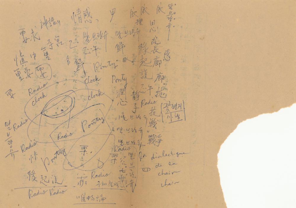 1976년경 교생 수업지도안이 포함된 노트