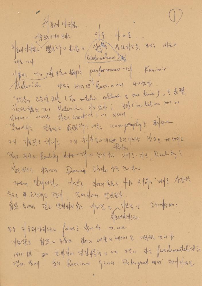 『Concenpts of Modern Art』의 「Suprematism」, 「Conceptual Art」 발췌 번역 노트