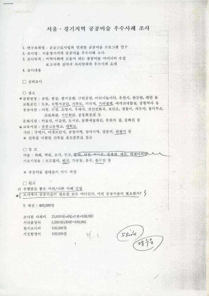 「공공근로사업과 연계한 공공미술 프로그램 연구」 8