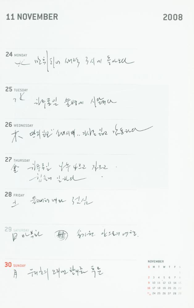 2008년 김용익 다이어리
