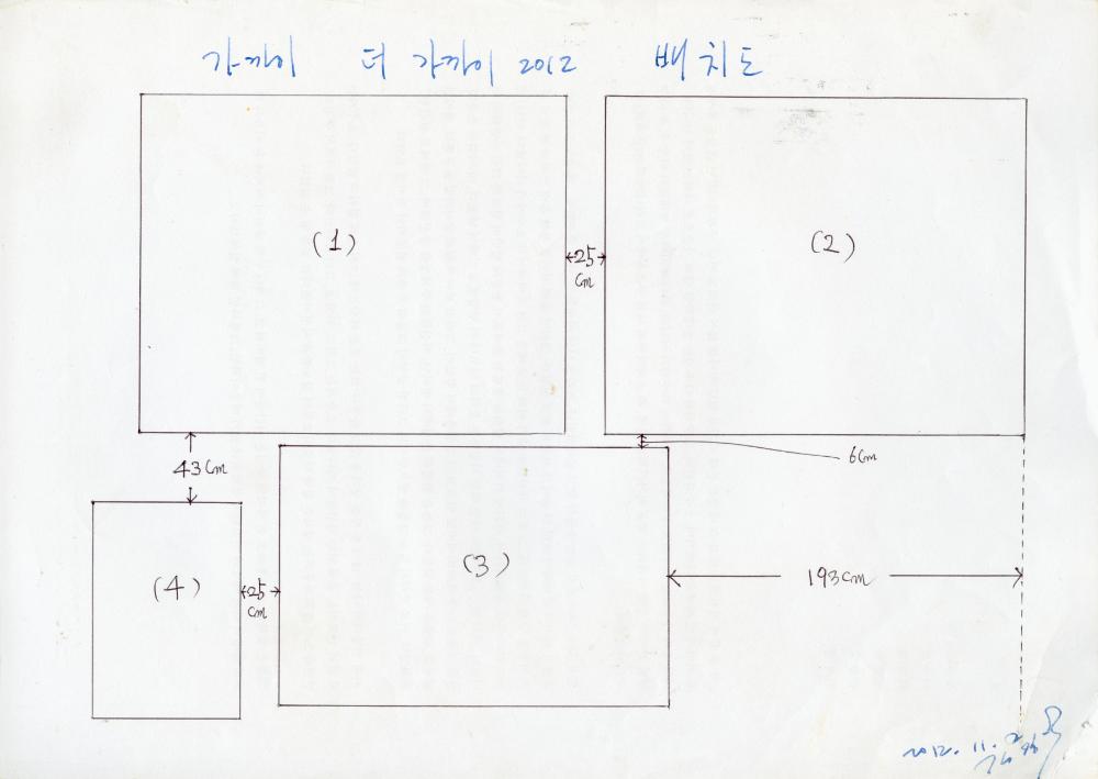 〈가까이…더 가까이...〉(1993-2002) 작품 설치 배치도 1