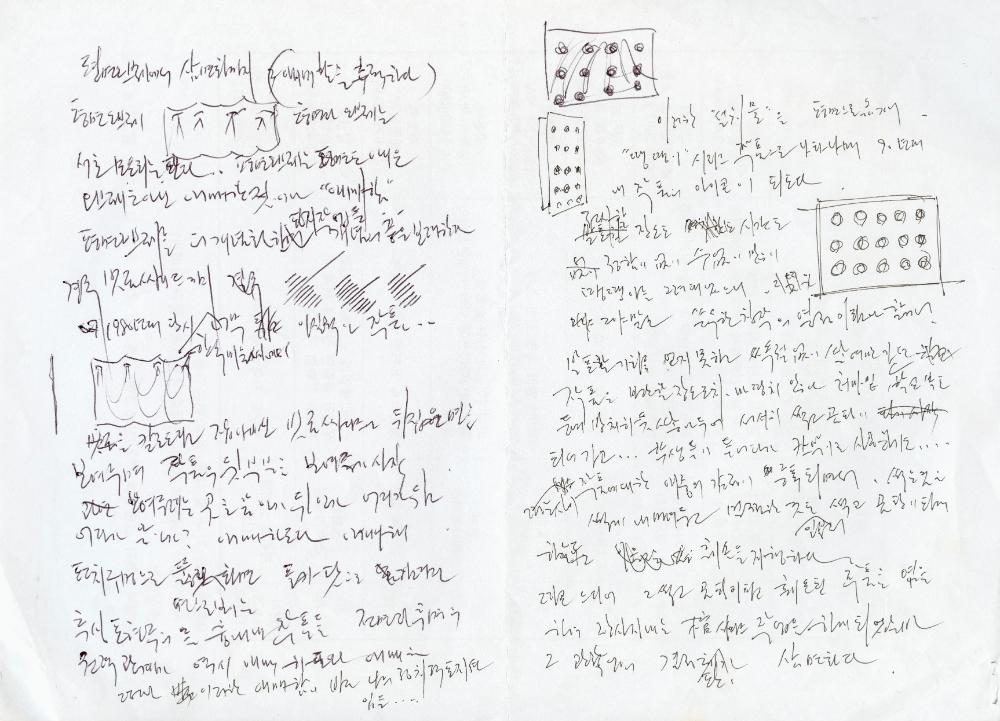 2016년 〈평면 오브제〉에서 〈삼면화〉까지 전개과정 메모 1