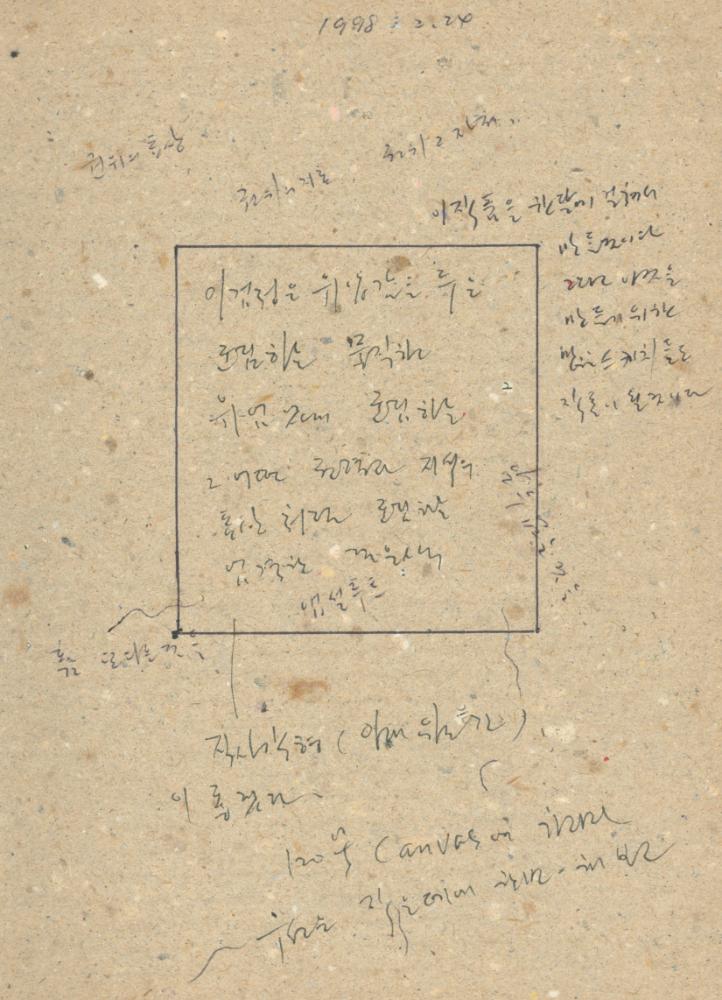1993년부터 1999년까지 작성한 노트
