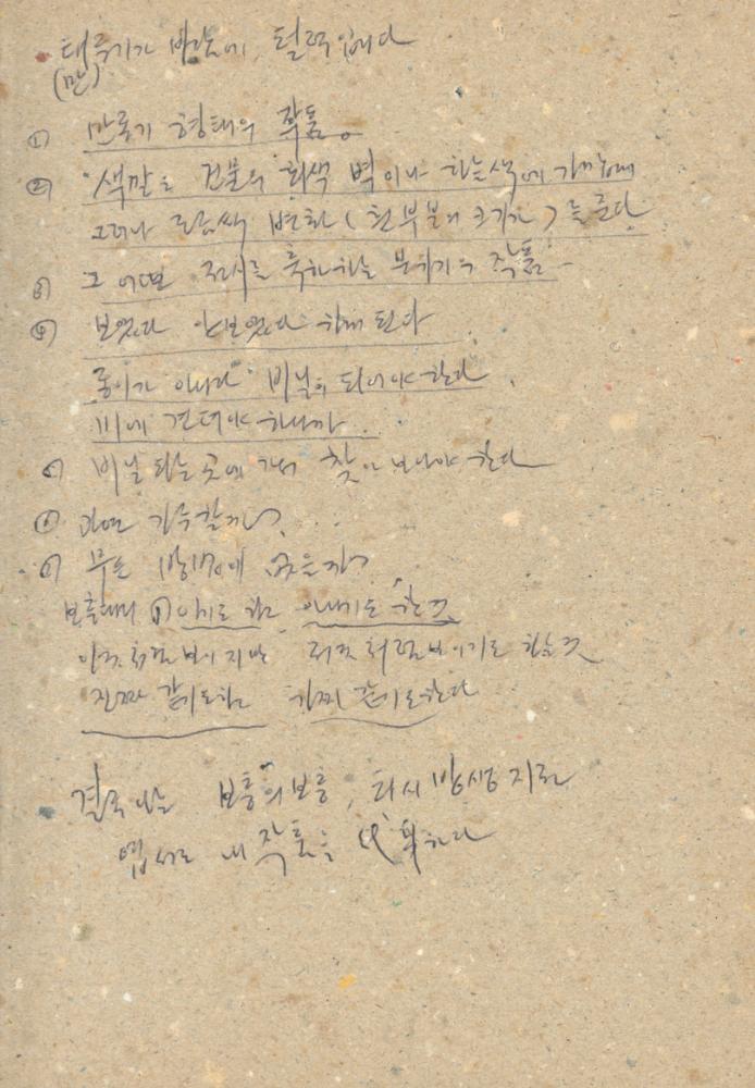1993년부터 1999년까지 작성한 노트
