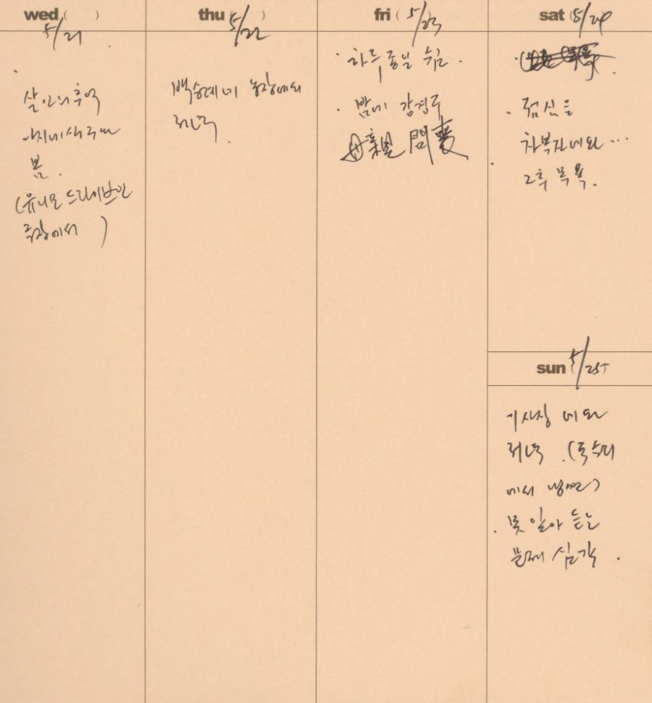 2003부터 2004년까지 김용익 다이어리