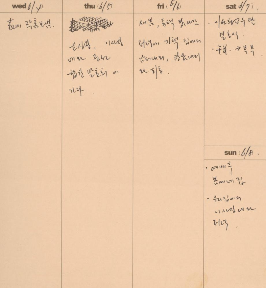 2003부터 2004년까지 김용익 다이어리