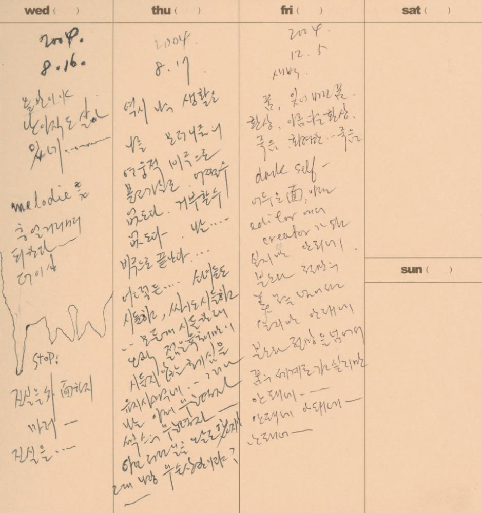 2003부터 2004년까지 김용익 다이어리