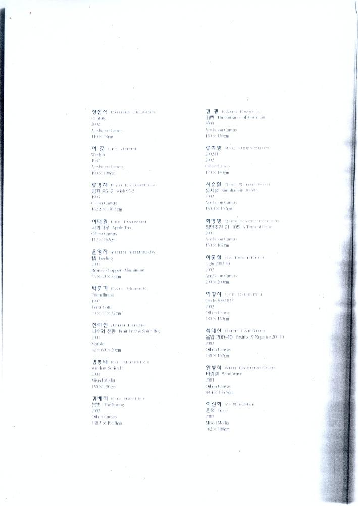 2002년 《제17회 아시아국제미술전람회》 도록 일부 8